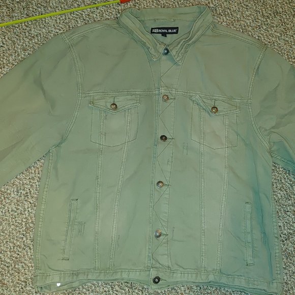 Royal Blue Denim Jacket - Green - Picture 4 of 5